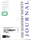 Masonry Society Journal