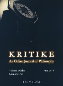 Kritike-an Online Journal Of Philosophy