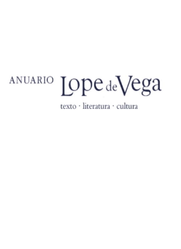 Anuario Lope De Vega-texto Literatura Cultura