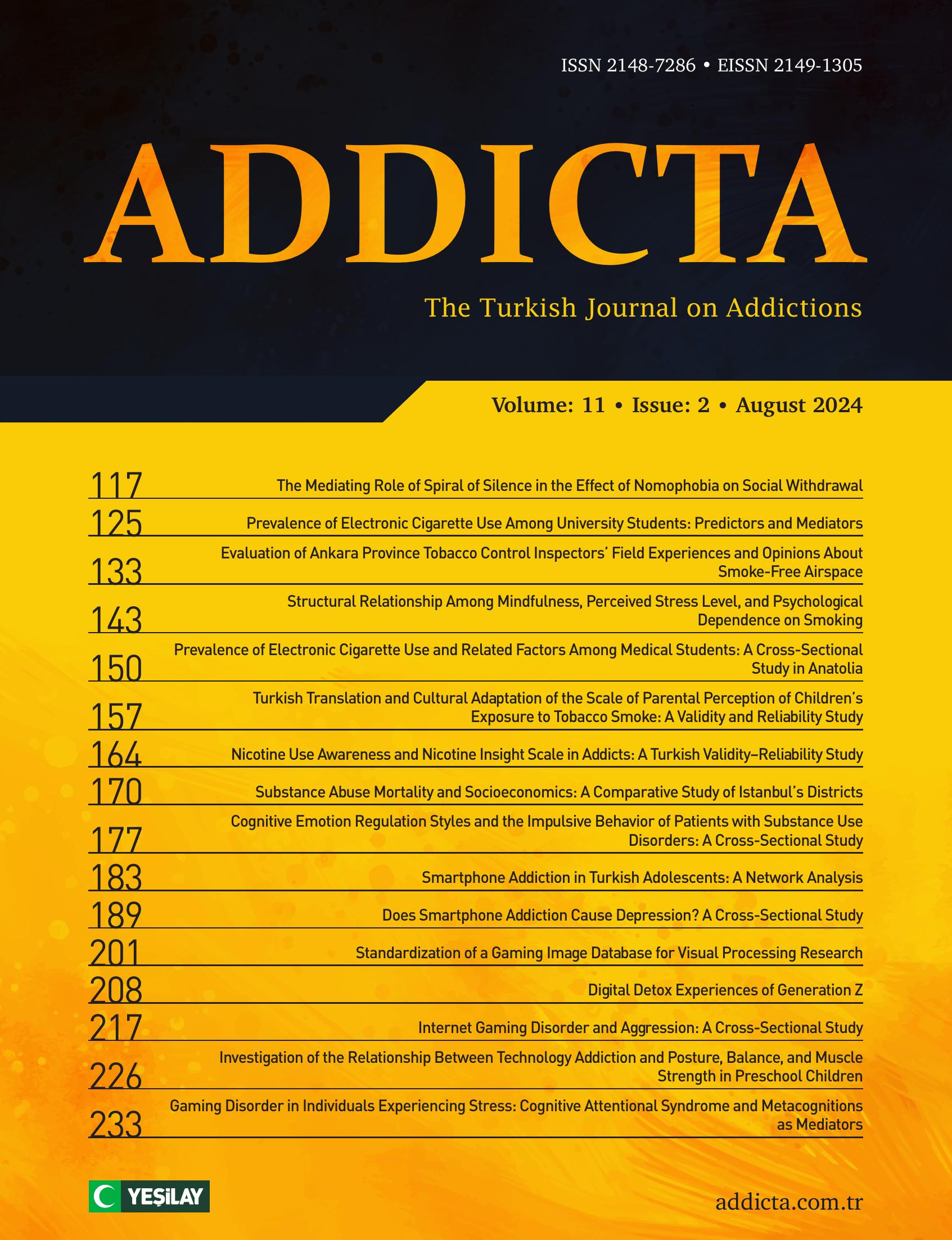 Addicta-the Turkish Journal On Addictions