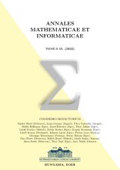 Annales Mathematicae Et Informaticae