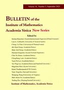 Bulletin Of The Institute Of Mathematics Academia Sinica New Series