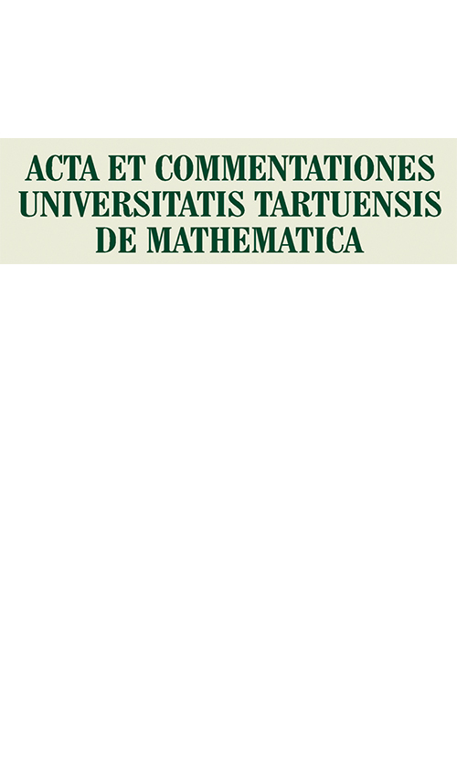 Acta Et Commentationes Universitatis Tartuensis De Mathematica